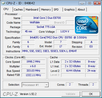 core 2 Duo e8700 